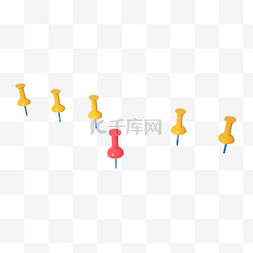 电商商务黄色红色图钉