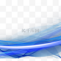蓝宝石海报图片_蓝色光效抽象曲线元素