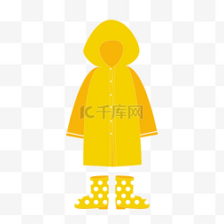 黄色儿童雨靴雨具