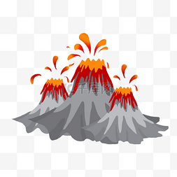 灰色火山喷发