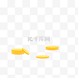 圆圆的金币图片_红色的金币免抠图