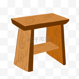 板凳图片_木质板凳装饰插画