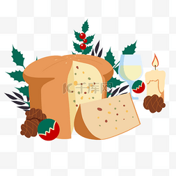 大松果图片_圣诞节节日大面包panettone