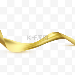 金色背景图片图片_金色丝带背景插画元素丝绸党务党