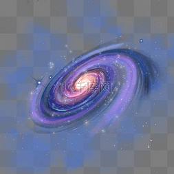 蓝色雾状深紫色螺旋天体星系