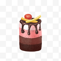 粉色水果巧克力蛋糕点心