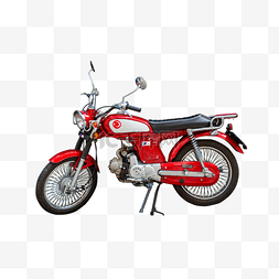 一辆摩托图片_一辆红色摩托车