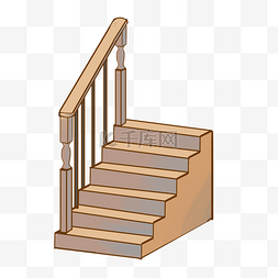  棕色楼梯 
