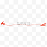 圣诞节麋鹿拉雪橇分割线