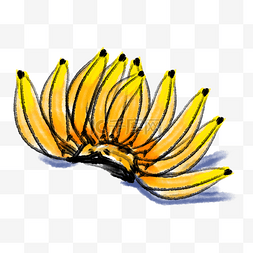 水墨中国风黄色香蕉