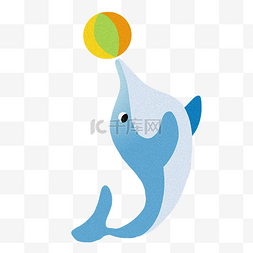开心的海豚图案插图