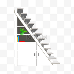 楼梯梯子图片_卡通手绘水彩楼梯设计