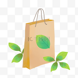 纸袋图片_绿叶环保袋袋子