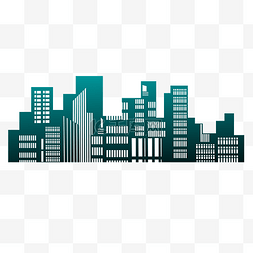 建筑线条城市插画