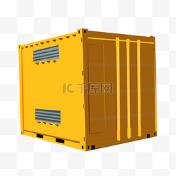 铁箱图片_货物运输黄色箱子