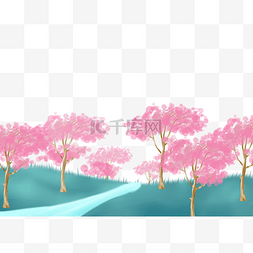 桃树林粉色桃花