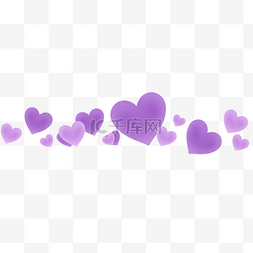 情人节婚礼紫色手绘爱心