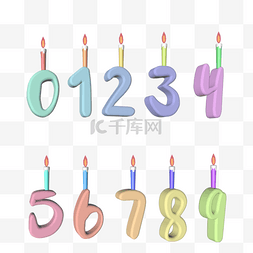 数字蜡烛蛋糕图片_可爱生日数字蜡烛