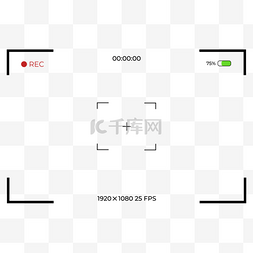 免费矢量边框素材图片_相机视频录制拍摄边框