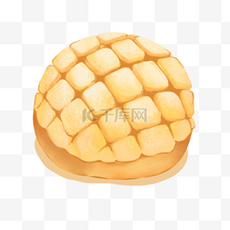 写实面包面包图片_港餐菠萝油菠萝包写实