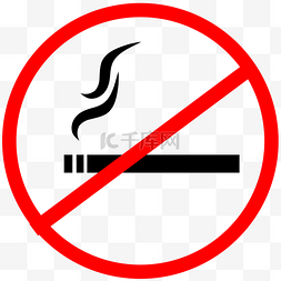 卡通禁烟标志