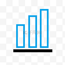 商务统计图标图片_蓝色几何数据分析图标