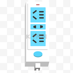 电脑插线板图片_办公用品插线板插画