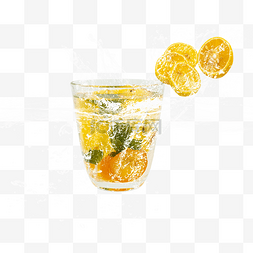 黄色冰镇柠檬饮料