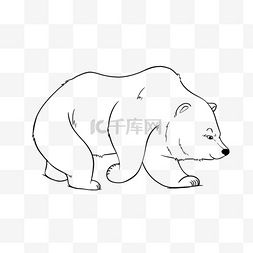 前进卡通图片_bear clipart black and white 卡通线稿前