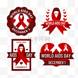 123world aids day复古徽章