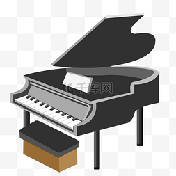 优雅的钢琴图片_优雅的钢琴乐器插画
