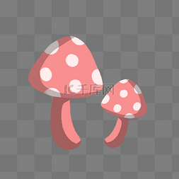 粉红色的蘑菇