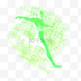 射门人物剪影png图