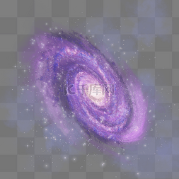 紫色透明感旋转天体星系