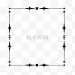 欧式花纹边框手账装饰简约线条