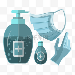 洗手液图标图片_新冠病毒保护设备矢量元素