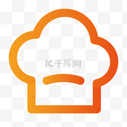 app外卖图片_渐变面性美食餐饮APP厨师帽子图标