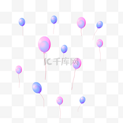 彩色气球漂浮