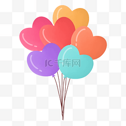 气球悬浮图片_悬浮爱心气球