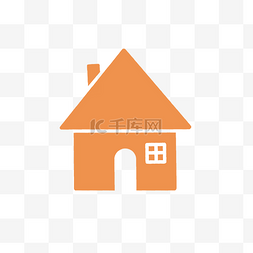 几何图形白色图片_房子位置小图标
