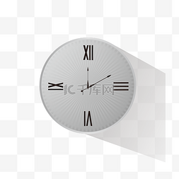 机械钟表时间图片_手绘银色钟表插画
