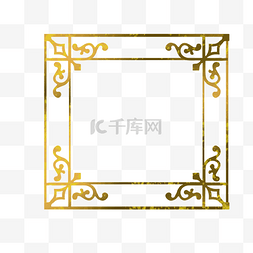 优雅欧式边框图片_免抠简约创意金色欧式边框花纹