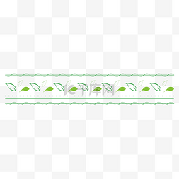 矢量绿叶素材图片_绿色叶子虚线边框