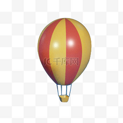 漂浮闪光装饰图片_彩色电商热气球元素