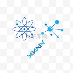 生物科学纳米技术蓝色图标
