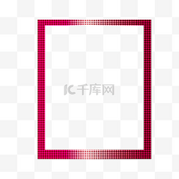 红色波点方形简约矩形边框