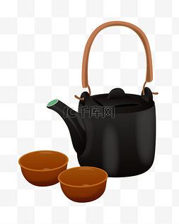 黑色的茶壶