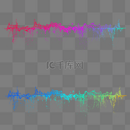 飞溅水花图片_彩色渐变彩虹飞溅水滴装饰边框
