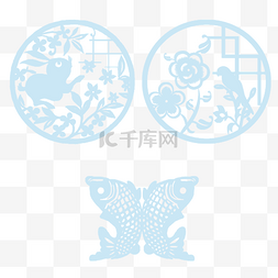 背景蓝色底纹图片_中国古典花纹