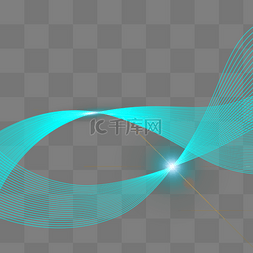科技光效光斑图片_蓝色科技感线条